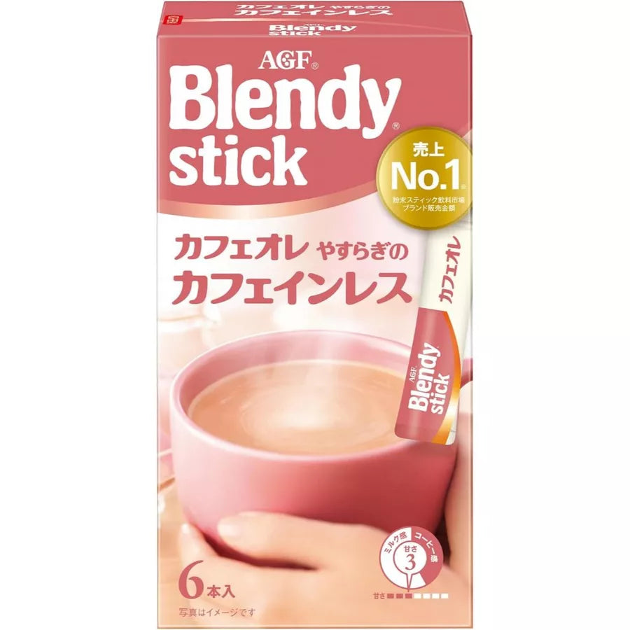 AGF Blendy Stick Cafe Au Lait - Caffeine Free Instant Coffee